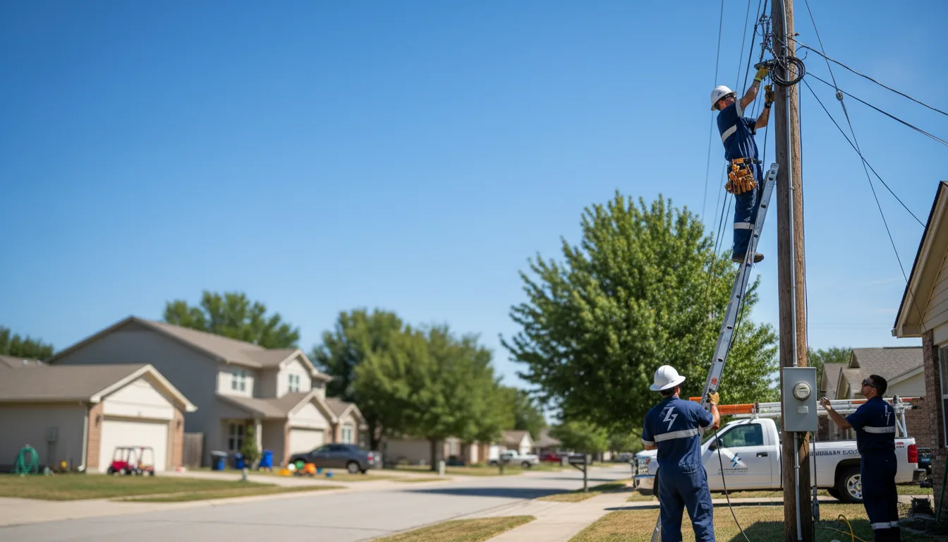 Residential electrician providing installation services in Etoile, TX